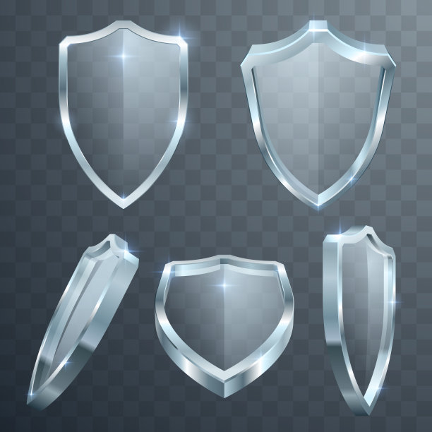 设置在透明背景上的保护玻璃屏蔽图片下载