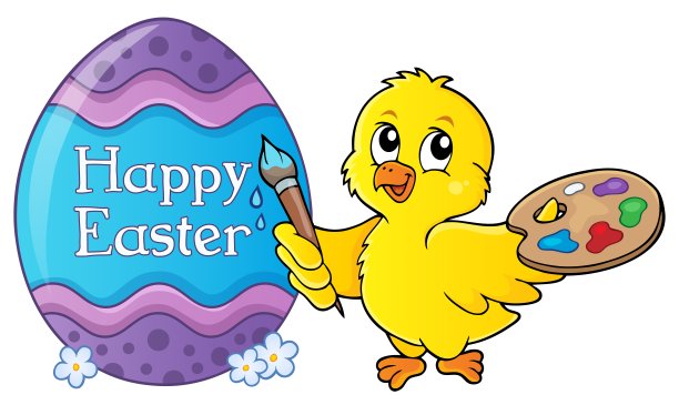 复活节彩蛋与鸡画家主题1图片下载