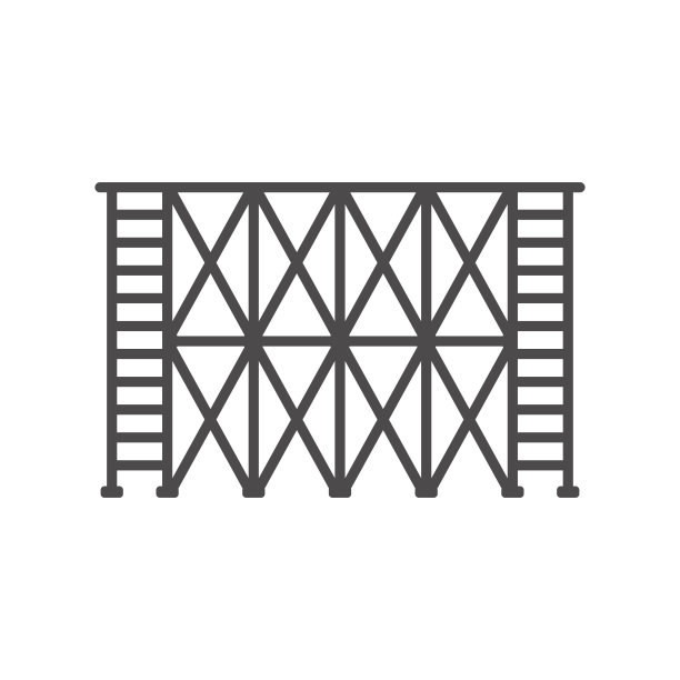 扁平样式的脚手架图标。矢量插图。图片下载