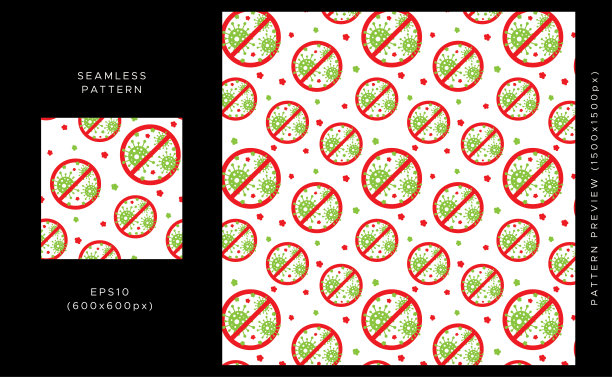 冠状病毒无缝模式。矢量插图。图片下载