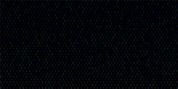 二进制数据矩阵网络技术背景为数字抽象背景、暗矢量背景。图片下载