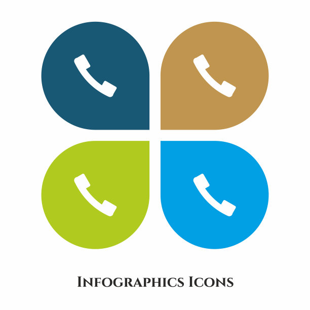 调用矢量插图图标的所有目的。隔离在4个不同的背景上。图片下载