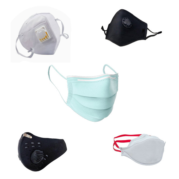 健康口罩适用于个人和医生、护士，以防止细菌、呼吸道感染和流行病，包括小尘埃、白色背景素材图片