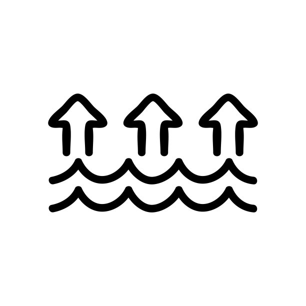 蒸发图标矢量轮廓插图图片下载