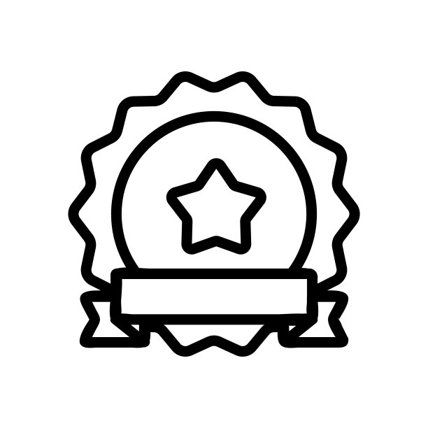 证明质量的图标矢量大纲插图图片下载