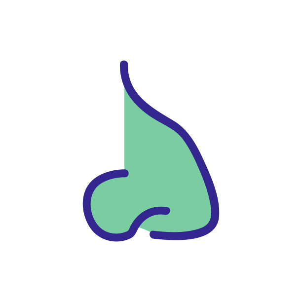 鼻子驼背图标矢量轮廓插图图片下载