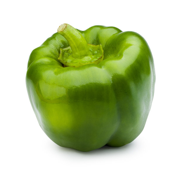 青椒孤立在白色上，有修剪路径。图片下载
