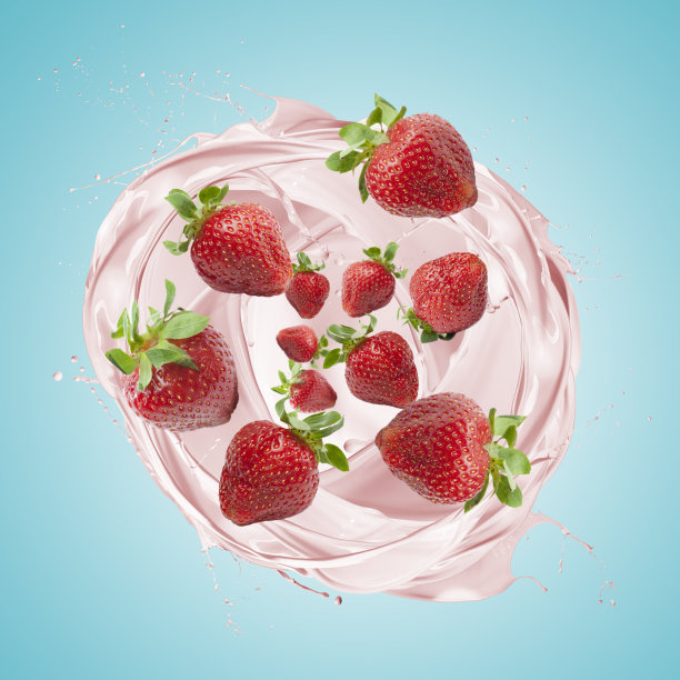 草莓奶昔图片下载