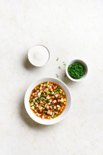 俄克罗什卡冷俄罗斯汤图片下载