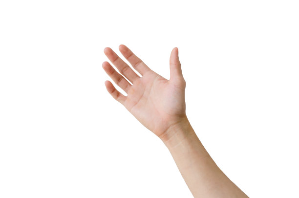 空的手显示手势拿着瓶子，一只手拿着像一个瓶子或智能手机孤立在白色背景与剪切路径。图片下载