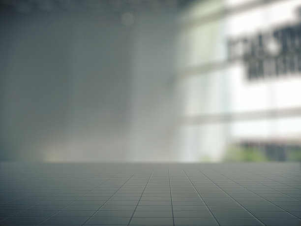 空白展示空间，设计平台，空白产品展台，背景模糊，3d渲染图片下载