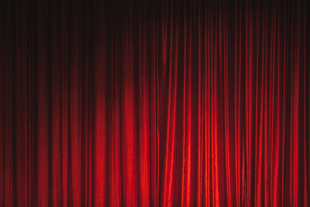 红色剧场舞台幕布背景图片下载