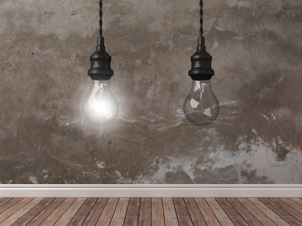 悬挂灯泡- 3D渲染图片下载