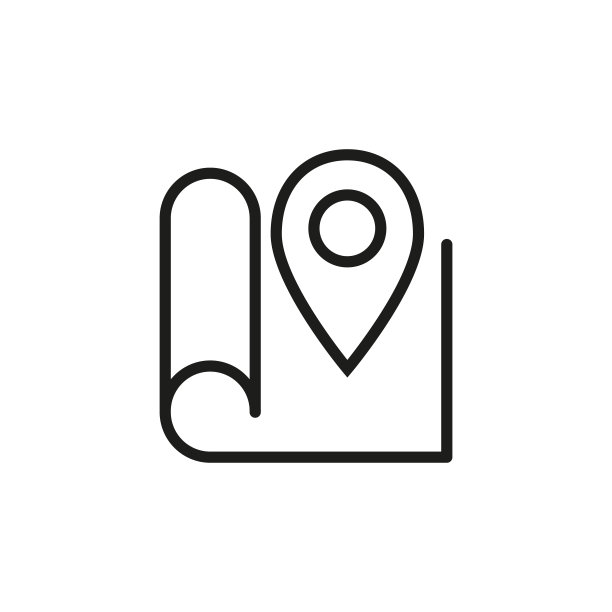 简约地图线条图标图片下载