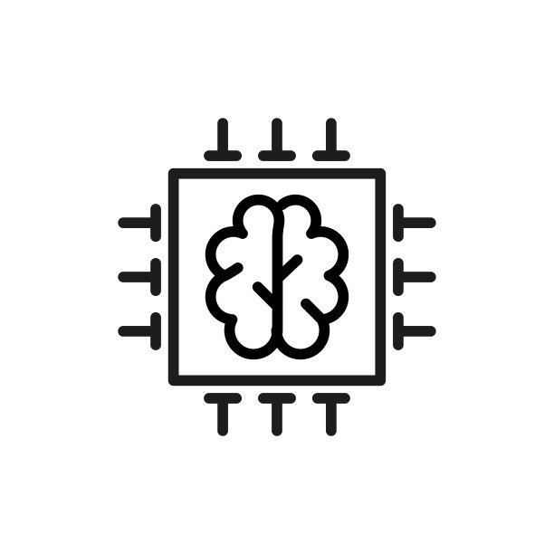 简单的芯片线图标。图片下载
