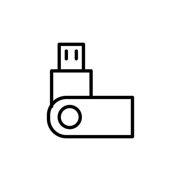 简约U盘线条图标图片下载