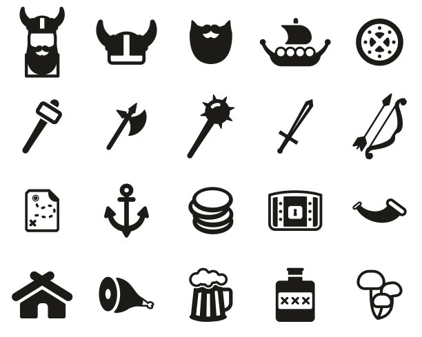 维京图标黑&白设置大图片下载