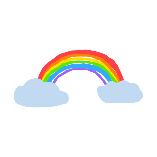 彩虹手绘符号图片下载