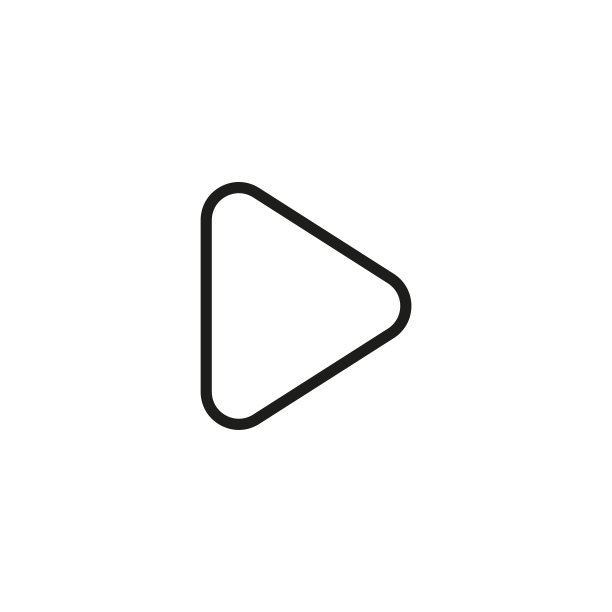 简约播放按钮线条图标图片下载