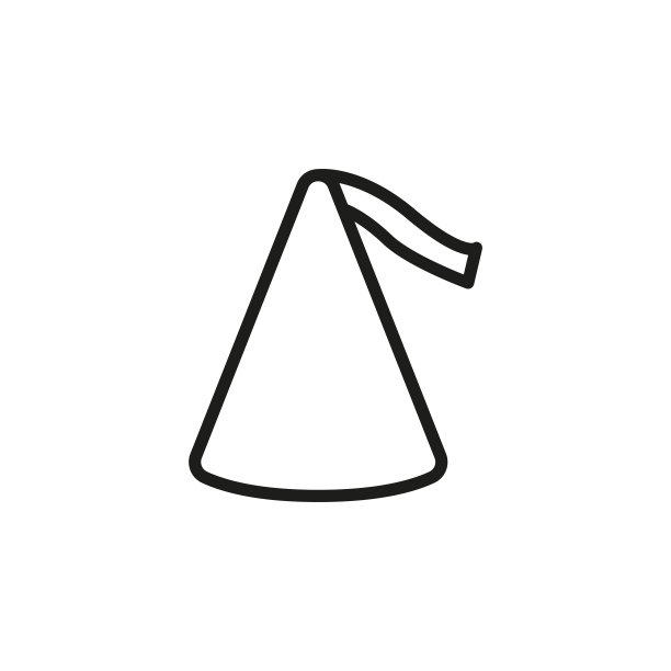 简约派对帽线条图标图片下载
