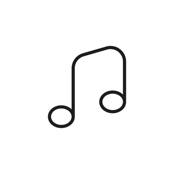 简约音符线条图标图片下载