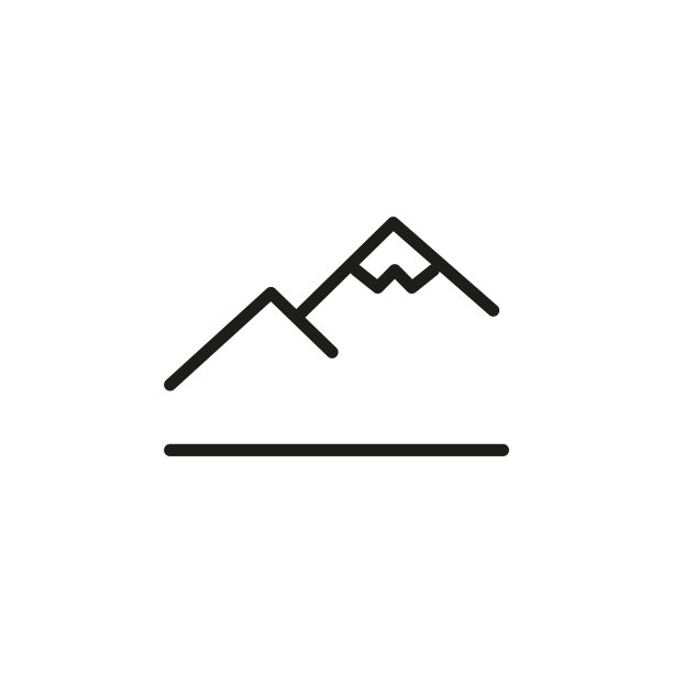 简约山脉线条图标图片下载