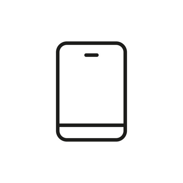 简约智能手机线条图标图片下载