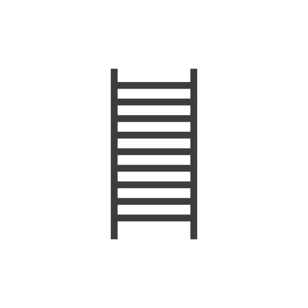 梯子图标上的白色背景。矢量图图片下载