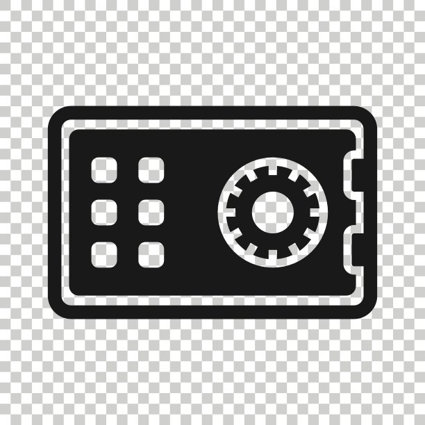 安全的金钱图标在平坦的风格。在白色孤立背景上的矢量图解。金融证券的经营理念。图片下载