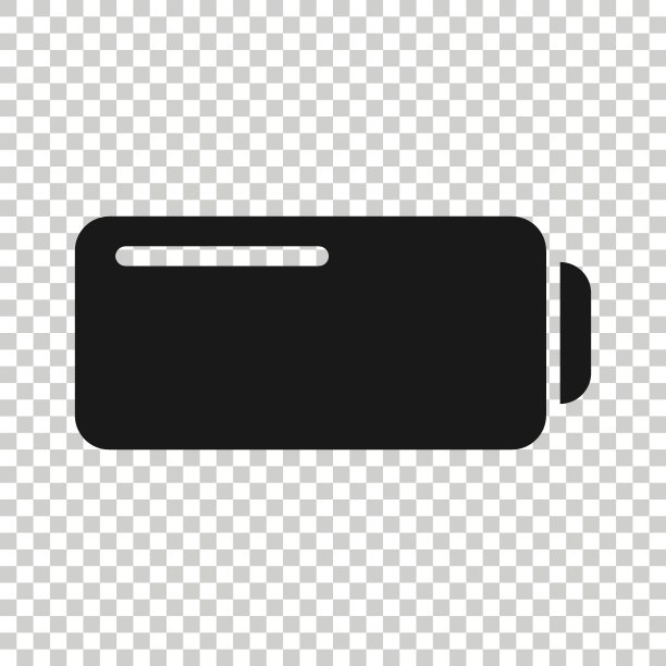 电池充电图标在平面风格。功率级矢量插图上的白色孤立背景。锂蓄电池的经营理念。图片下载