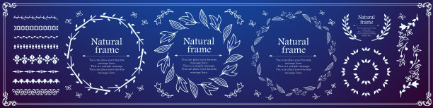 美丽的框架套植物主题图片下载