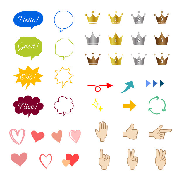 手绘图标材质组(颜色)图片下载