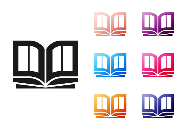 黑色神圣的圣经书图标孤立在白色的背景。设置图标丰富多彩。矢量图图片下载