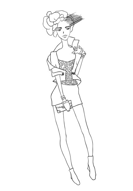 时尚的女孩图片下载