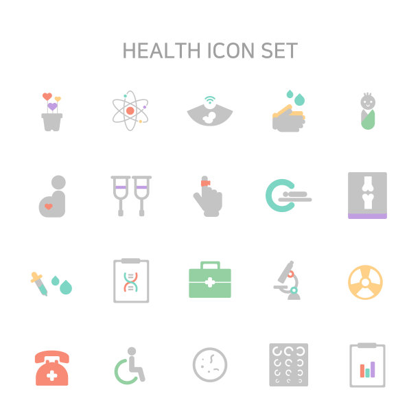 健康图标矢量插图的健康，医疗，医院，医院图标，医疗图标，健康图标，花，礼物，辐射，超声波，婴儿，洗手，水，手，儿科。图片下载