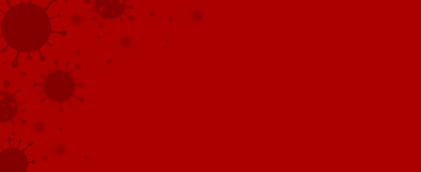 冠状病毒细胞(SARS-mers-n cov)，红色背景上有液滴图片下载