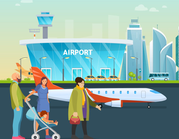 旅客们聚集在机场候机楼等候。图片下载