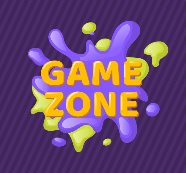 儿童区娱乐儿童旗帜标签贴纸徽章图片下载