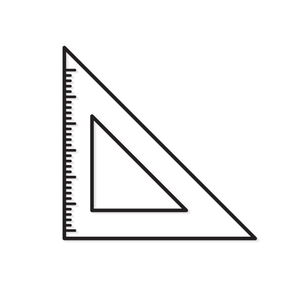 黑色setsquare图标图片下载