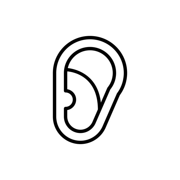 简单耳线图标。图片下载