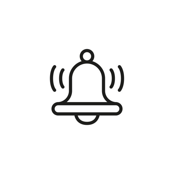 简约铃铛线条图标图片下载