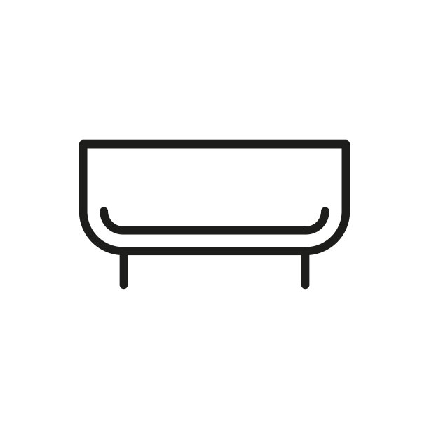 简单的浴线图标。图片下载