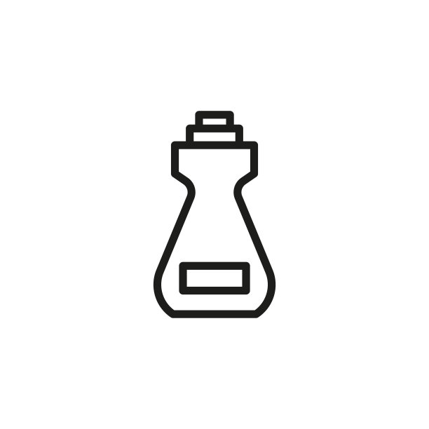 简单的烧瓶线图标。图片下载