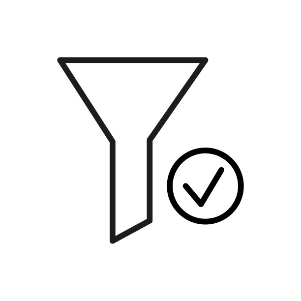 简单的漏斗线图标。图片下载