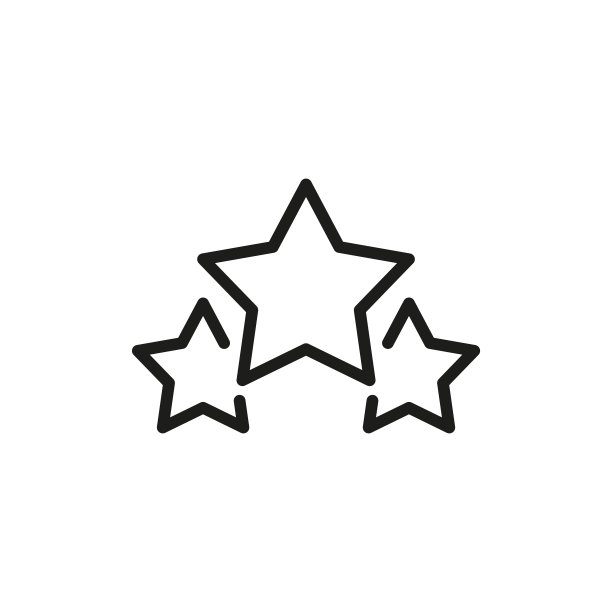 简单的星形线图标。图片下载