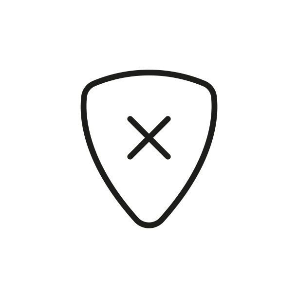 简约盾牌线条图标图片下载