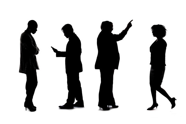 剪影的商人和女商人的网络图片下载