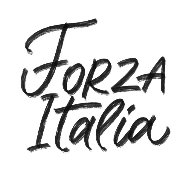 阿凡提意大利/向前的意大利书法在白色的背景。图片下载
