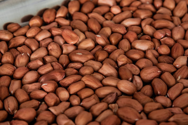 近距离观看花生在盘子图片下载