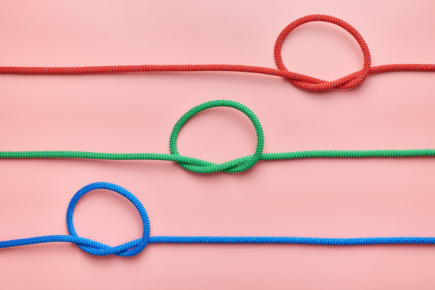 编织的尼龙绳打了个结图片下载